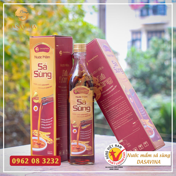 Nước mắm sá sùng DASAVINA ngon về chất lượng - đẹp sang về hình thức
